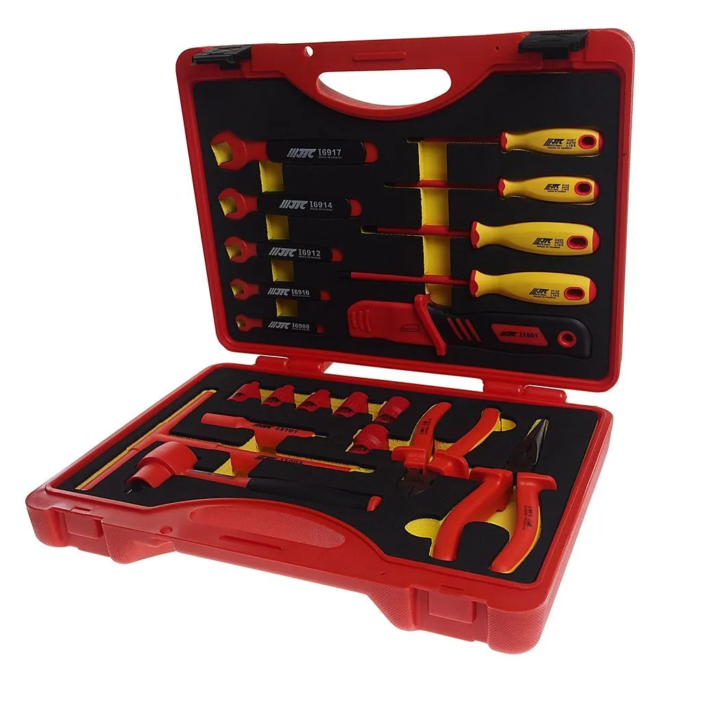 Набор головок торцевых 3/8" 10-24мм изолированных 22 предмета в кейсе JTC купить
