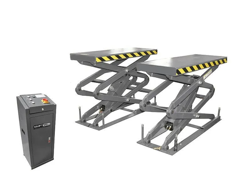 Электрогидравлический подъемник KraftWell KRW3.2U Подъемник ножничный короткий г/п 3200 кг. заглубляемый