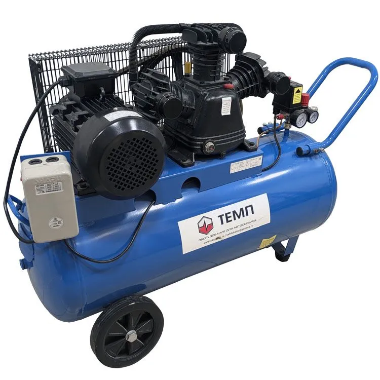 ТЕМП TC100LA460 Компрессор, ресивер 100 л, 460 л/м, 10 бар, 380 В, 2,9 кВт