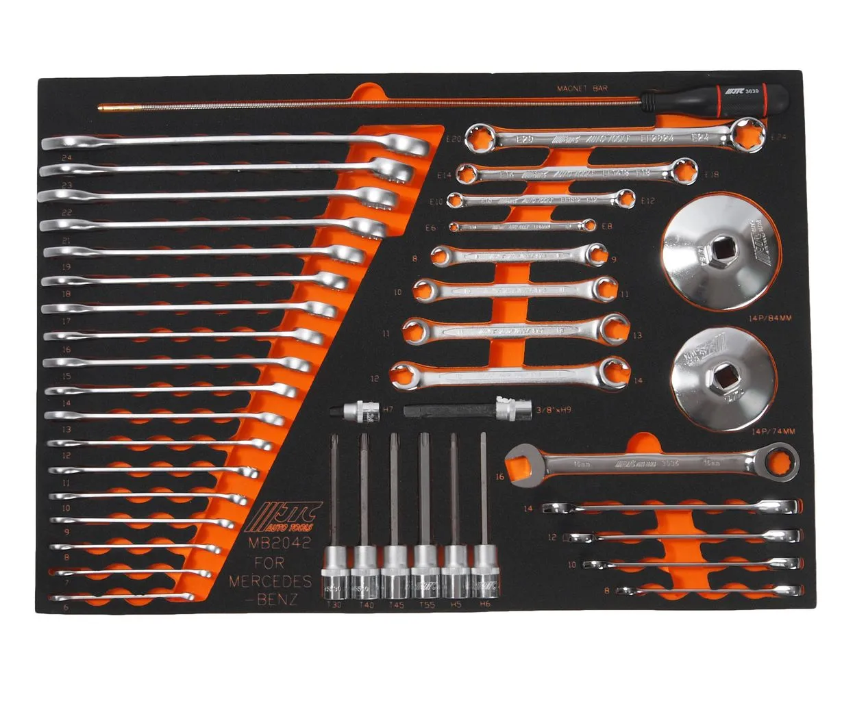 Набор инструментов 42 предмета слесарно-монтажный (MERCEDES) в ложементе JTC купить