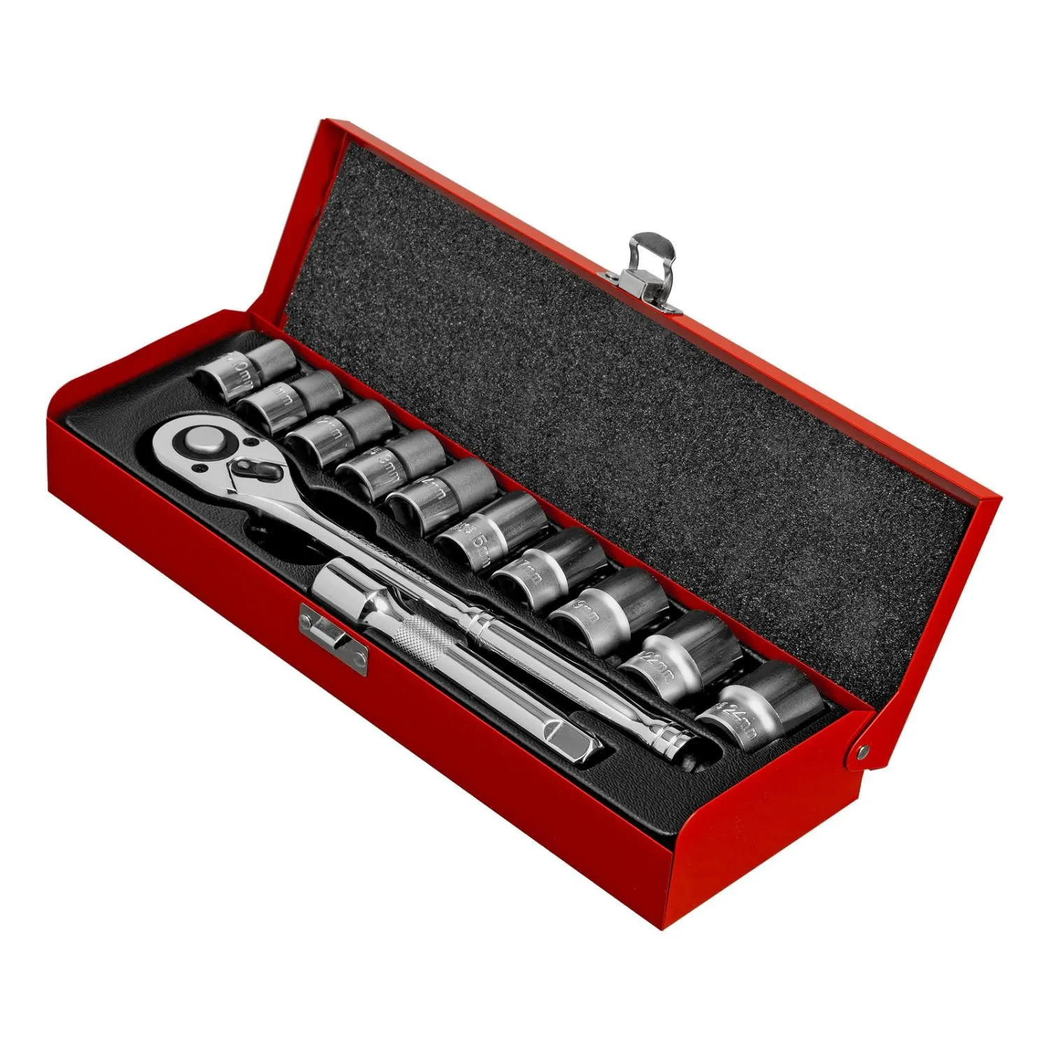 Набор торцевых головок, 1/2", головки 10 - 24 мм, с трещот. ключом, 12 предметов Matrix купить