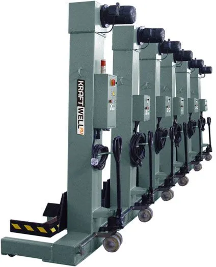 Электрогидравлический подъемник KraftWell KRW6M7.5 Колонны подкатные г/п 6х7,5 т. электромеханические