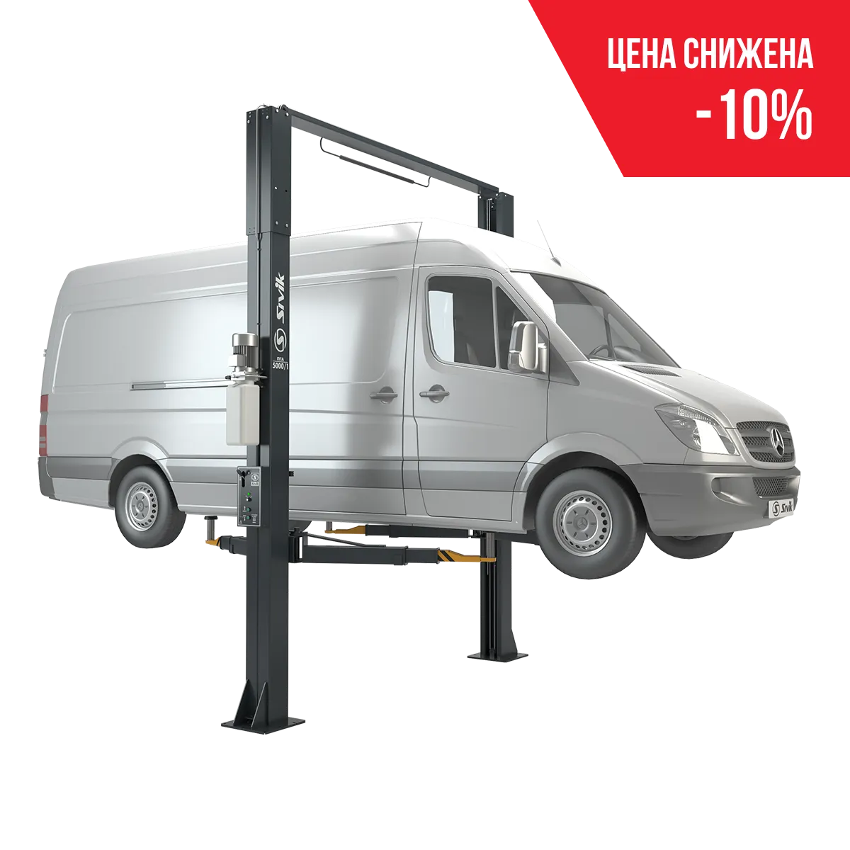 Электрогидравлический подъемник Двухстоечный электрогидравлический подъемник ПГА-5000/1 (высокая версия для LCV)