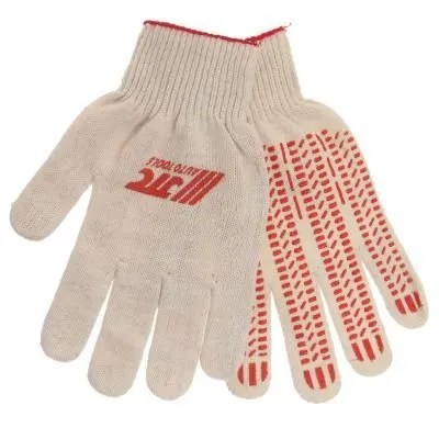 Перчатки х/б с ПВХ 10 класс белые (логотип JTC) 42г ЭЙС ПРОМ CТАНДАРТ