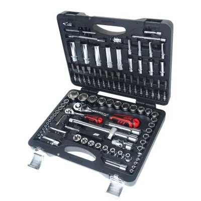 Набор головок торцевых и бит 1/4",1/2" 6-гранных 110 предметов в кейсе JTC