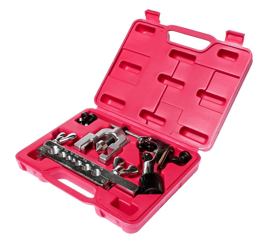 Набор инструментов для резки и развальцовки трубок дюймовые размеры 9 предметов в кейсе JTC купить