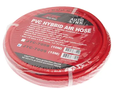 Шланг пневматический 8х12мм L=15м штуцер 1/4'' ПВХ JTC