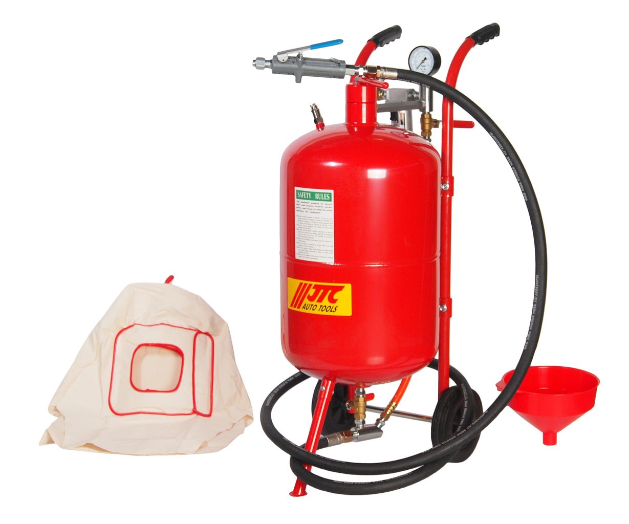 Аппарат пескоструйный 38л шланг 1/2", 250PSI JTC купить